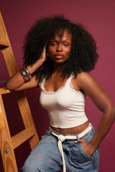 NS Everyday Kinky Curly hair styled in a full natural curl look